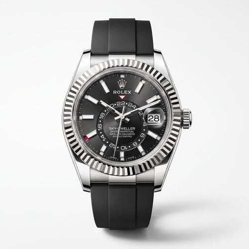Vandor Sky-Dweller White Gold Black Dial Time And Ring-Command Control Men's Watch | RL 42 336239