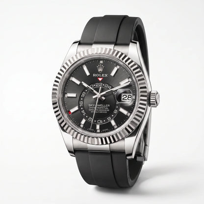 Vandor Sky-Dweller White Gold Black Dial Time And Ring-Command Control Men's Watch | RL 42 336239