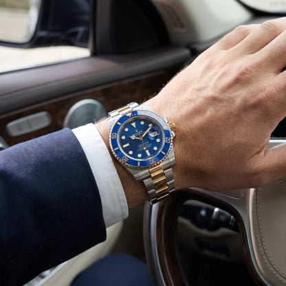 Vandor Submariner Chronometer Blue Dial Men's Watch | RL 40 126613LB
