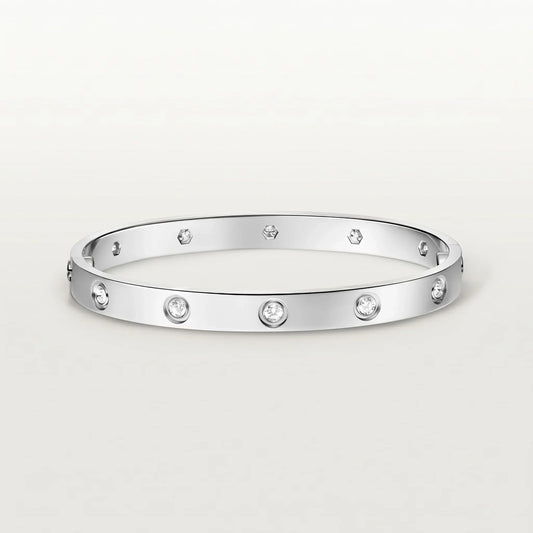 L'amour Amour Bracelet Classic Model Ten Diamonds White Gold