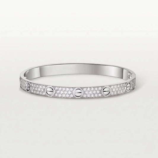 L'amour Amour Bracelet Full Pavé White Gold