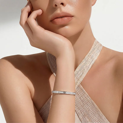 L'amour Amour Bracelet Small Pavé Model White Gold