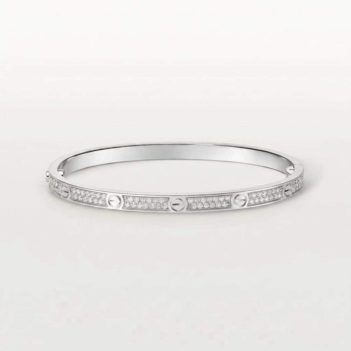 L'amour Amour Bracelet Small Pavé Model White Gold