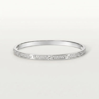 L'amour Amour Bracelet Small Pavé Model White Gold