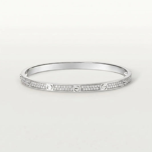 L'amour Amour Bracelet Small Pavé Model White Gold