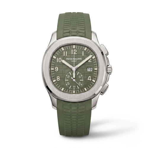 Vandor Aquanaut Chronograph Khaki Green Dial Stainless Steel Men's Watch | PP 5968G-010