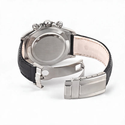 Vandor Cosmograph Daytona 40mm 116519 Black Dial White Gold Leather
