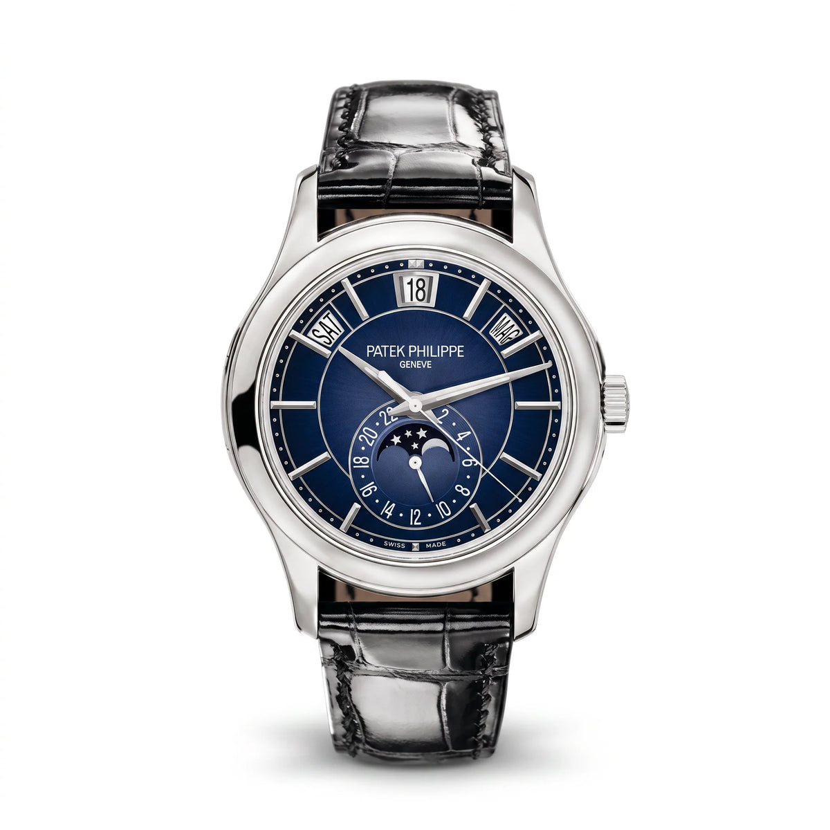 Vandor Complications Annual Calendar Blue Sunburst Dial Men’s Watch | PP 5205G-013