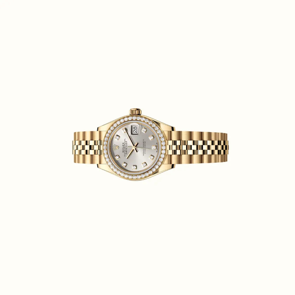 Vandor Datejust 28mm 279138RBR Silver Diamond Dial