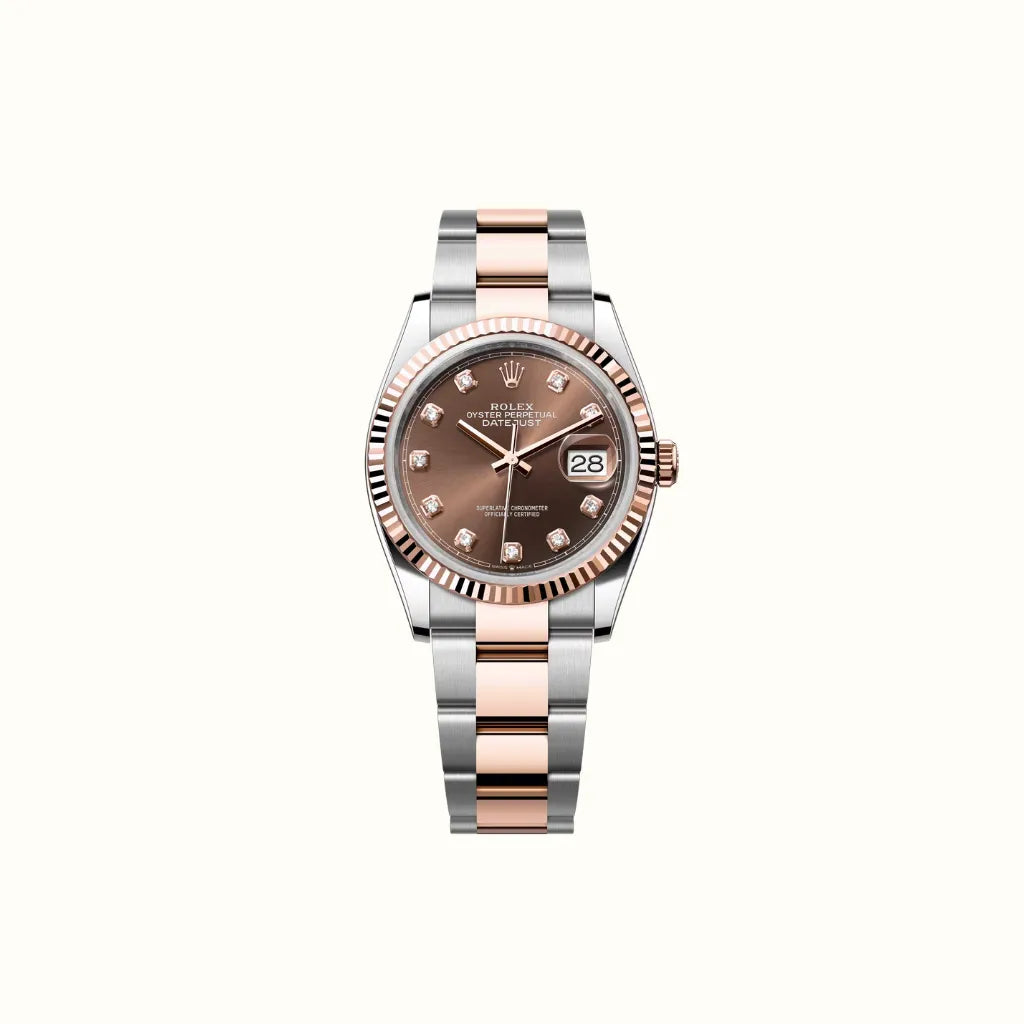 Vandor Datejust 36mm 126231 Oyster Chocolate Diamond Dial
