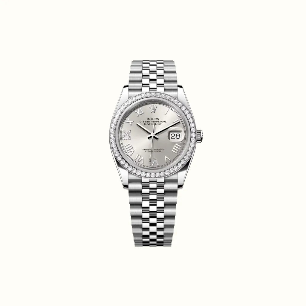 Vandor Datejust 36mm 126284RBR Silver Roman Dial