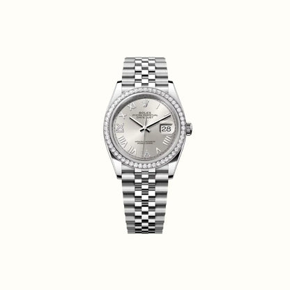 Vandor Datejust 36mm 126284RBR Silver Roman Dial