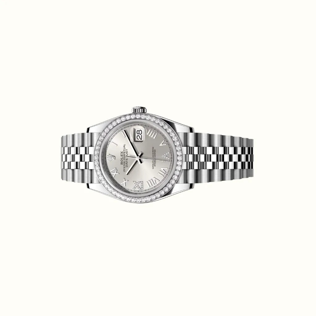 Vandor Datejust 36mm 126284RBR Silver Roman Dial