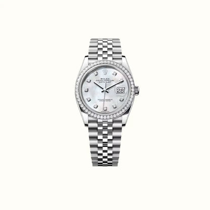 Vandor Datejust 36mm 126284RBR White Pearl Diamond Dial