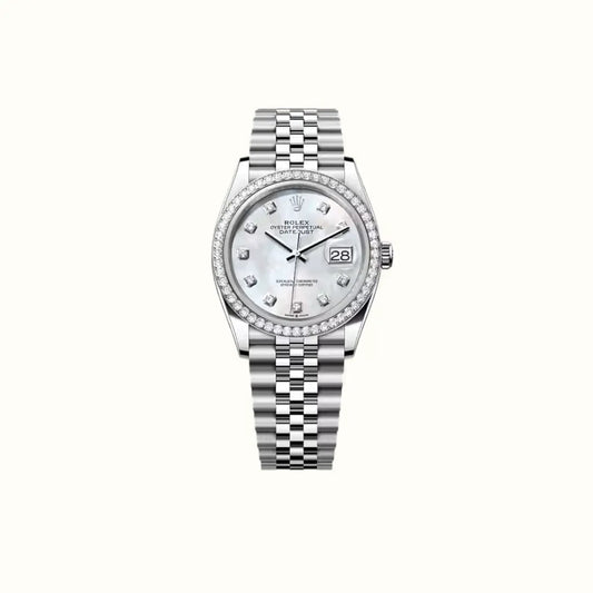 Vandor Datejust 36mm 126284RBR White Pearl Diamond Dial