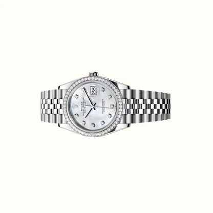Vandor Datejust 36mm 126284RBR White Pearl Diamond Dial