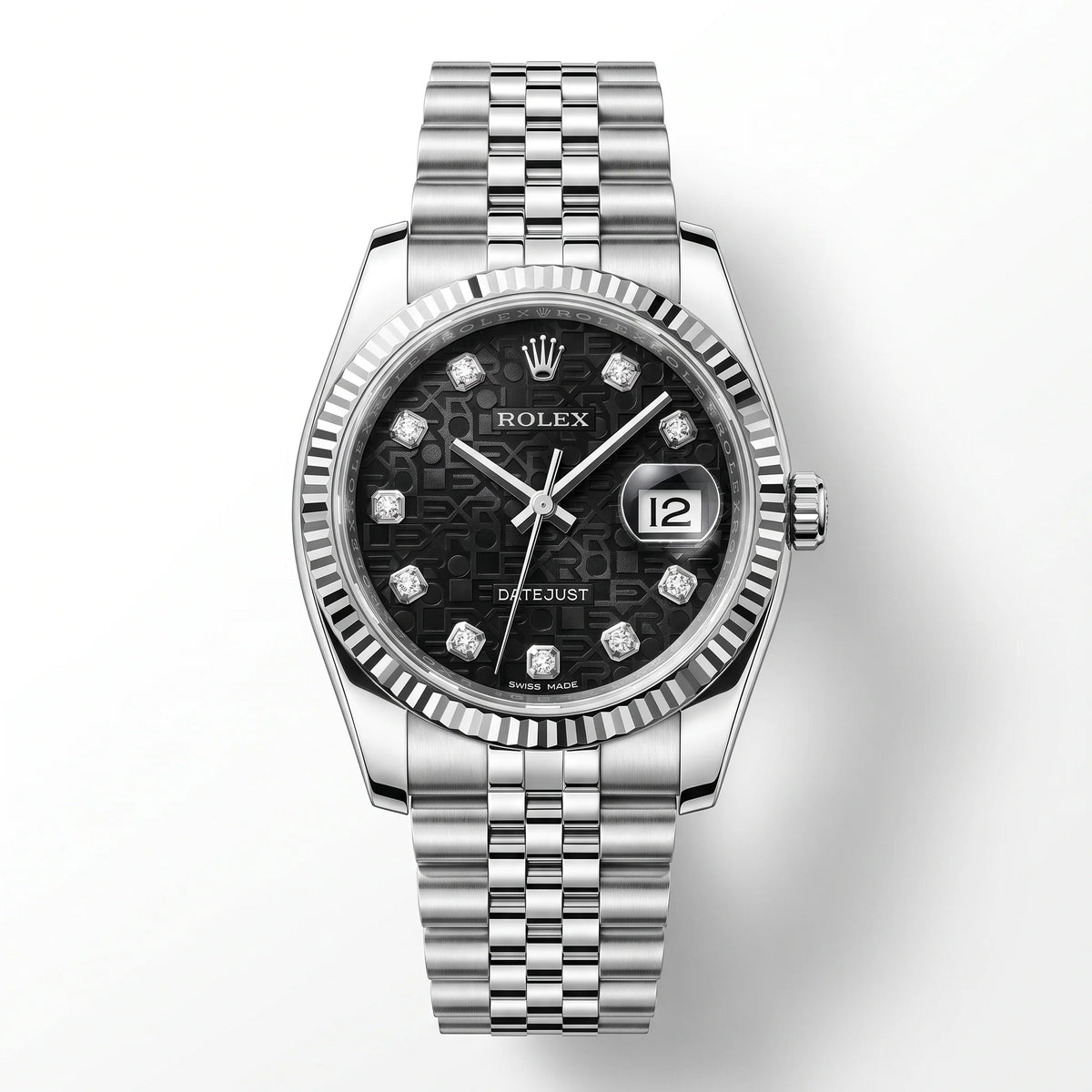 Vandor Datejust 36mm 126234 Black Computer Diamond Dial Jubilee White Rolesor