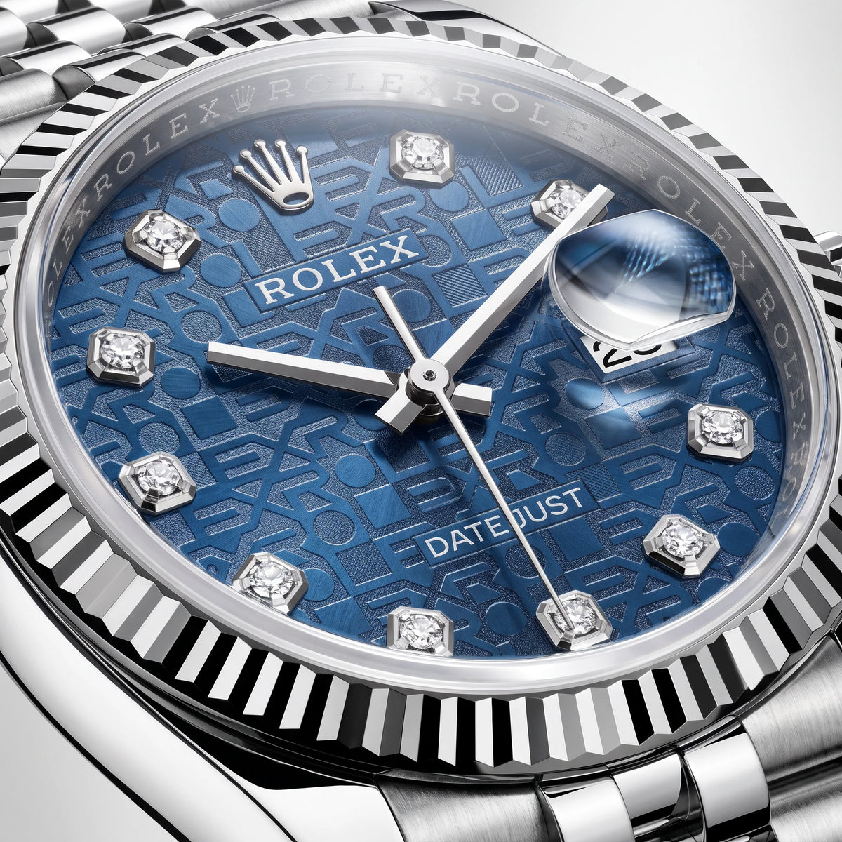 Vandor Datejust 36mm 126234 Blue Computer Diamond Dial Jubilee White Rolesor