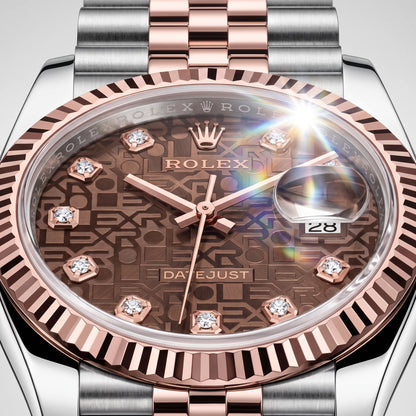 Vandor Datejust 41mm 126331 Chocolate Diamond Dial Jubilee Everose Rolesor