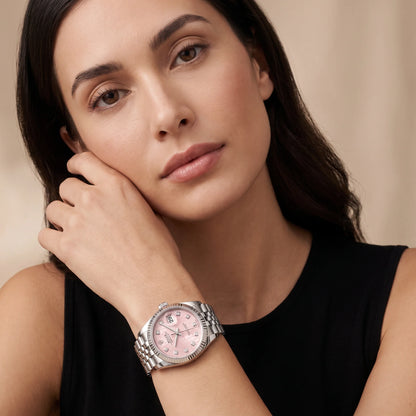 Vandor Datejust 36mm 126234 Pink Computer Diamond Dial Jubilee White Rolesor