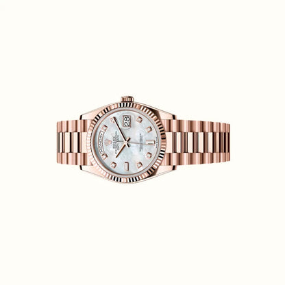 Vandor Day-Date 36mm 128235 Pearlescent White Dial