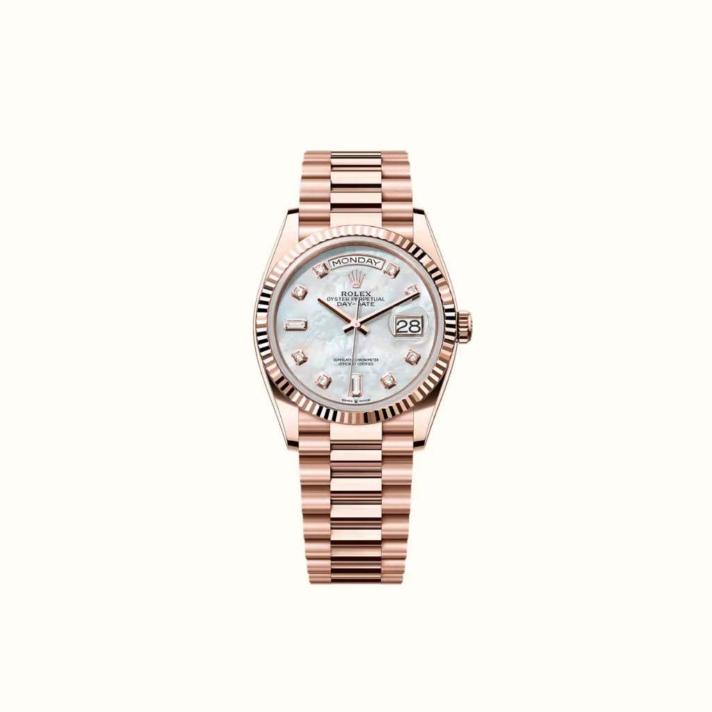 Vandor Day-Date 36mm 128235 Pearlescent White Dial