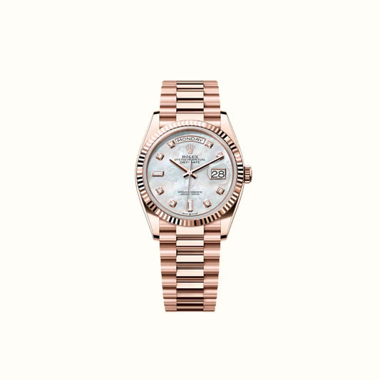 Vandor Day-Date 36mm 128235 Pearlescent White Dial