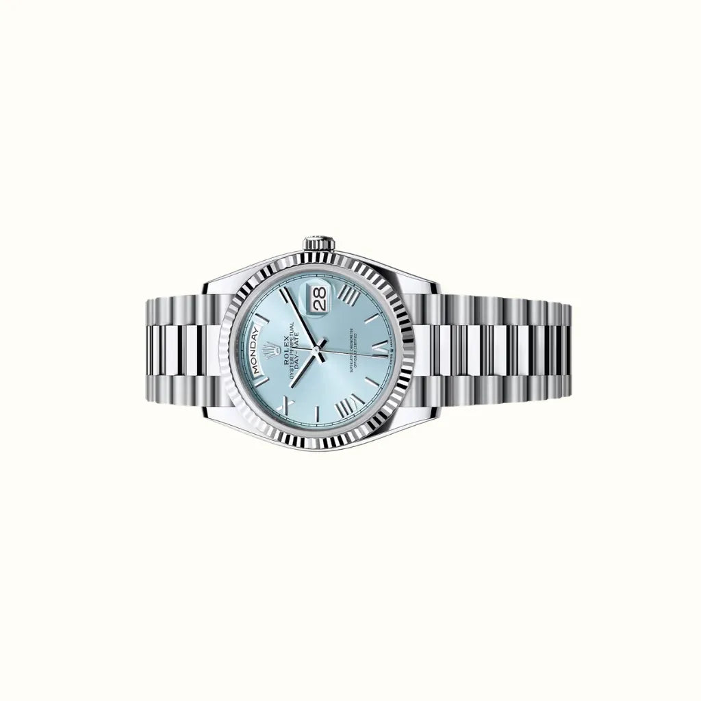 Vandor Day-Date 36mm 128236 Ice Blue Dial