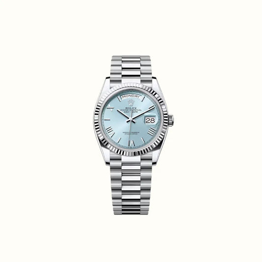 Vandor Day-Date 36mm 128236 Ice Blue Dial