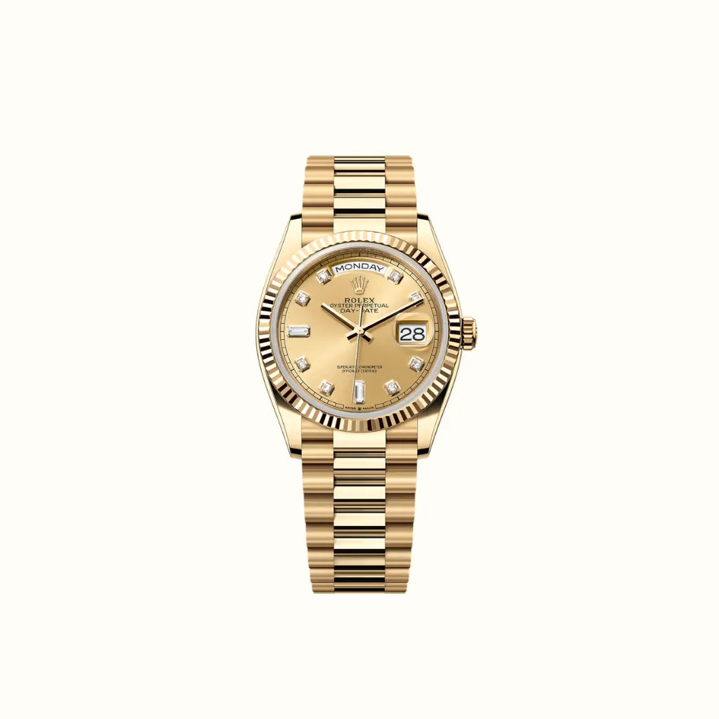 Vandor Day-Date 36mm 128238 Champagne Dial Oyster