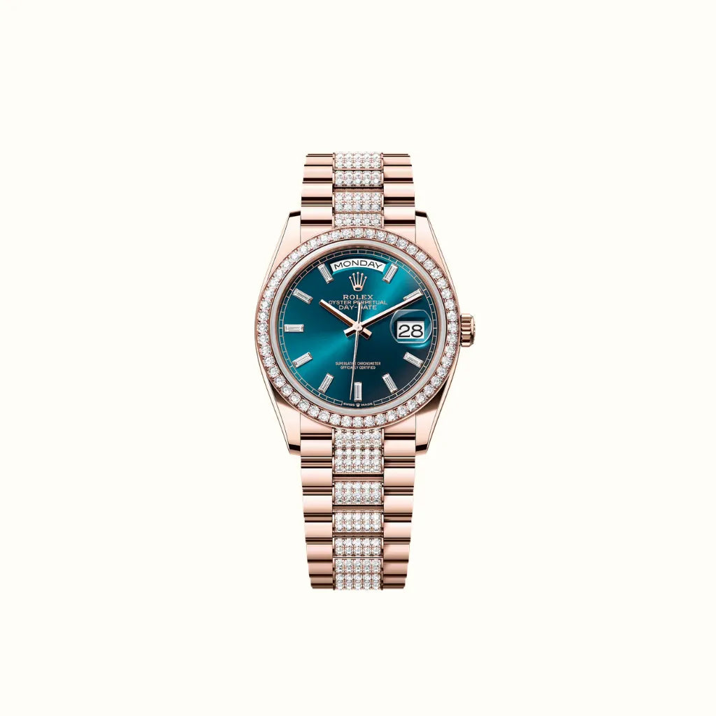 Vandor Day-Date 36mm 128345RBR Teal Blue Dial