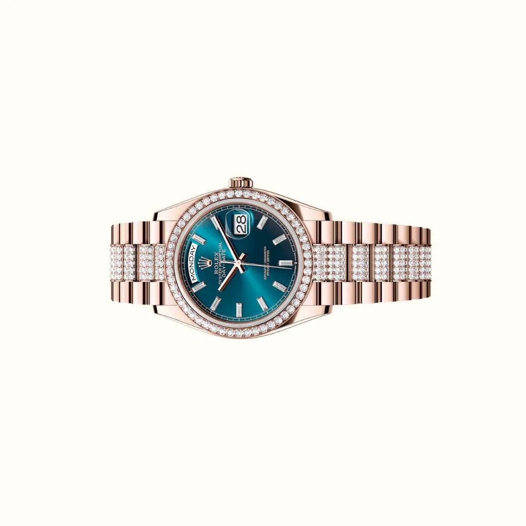 Vandor Day-Date 36mm 128345RBR Teal Blue Dial