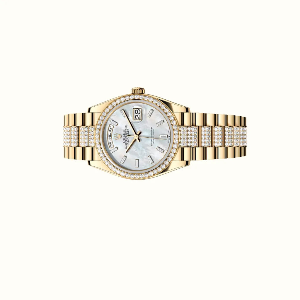 Vandor Day-Date 36mm 128348RBR Pearlescent White Dial