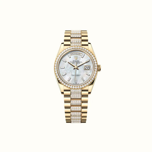 Vandor Day-Date 36mm 128348RBR Pearlescent White Dial