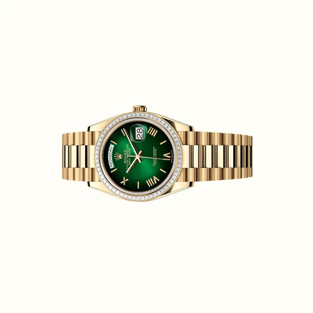 Vandor Day-Date 36mm 128398TBR Green Ombre Dial