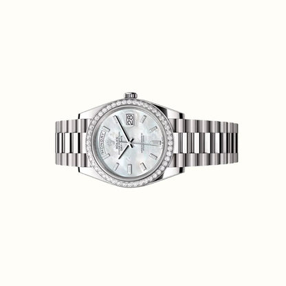 Vandor Day-Date 40mm 228349RBR Pearlescent White Dial