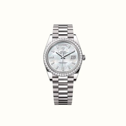 Vandor Day-Date 40mm 228349RBR Pearlescent White Dial