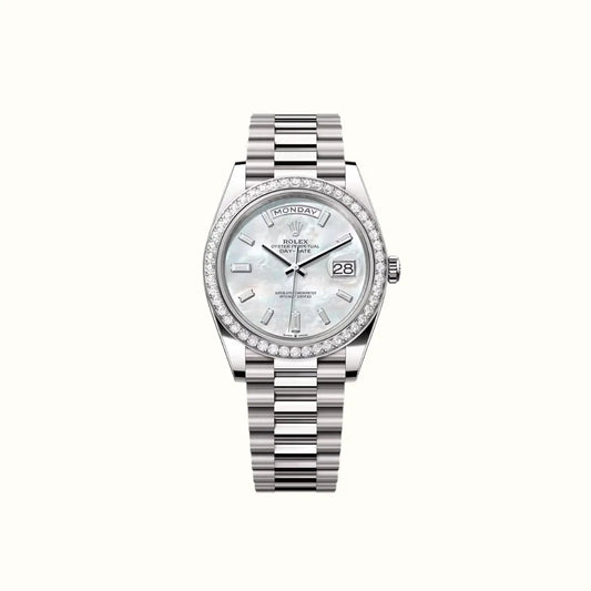 Vandor Day-Date 40mm 228349RBR Pearlescent White Dial