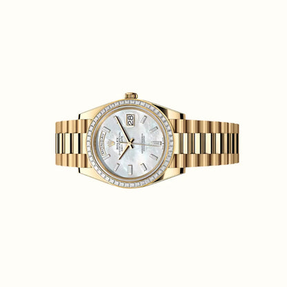 Vandor Day-Date 40mm 228398TBR Pearlescent White Dial