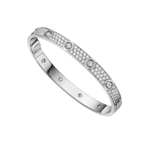 L'amour Amour Bracelet Full Pavé White Gold