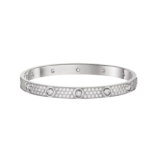 L'amour Amour Bracelet 10 Diamond Full Pavé White Gold