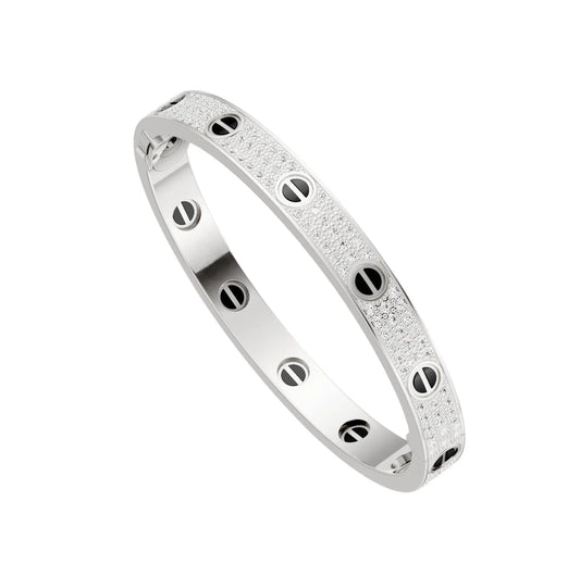 L'amour Amour Bracelet Diamond Pavé & Black Ceramic