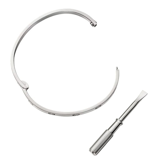 L'amour Amour bracelet classic model Single-Screw Closure White Gold