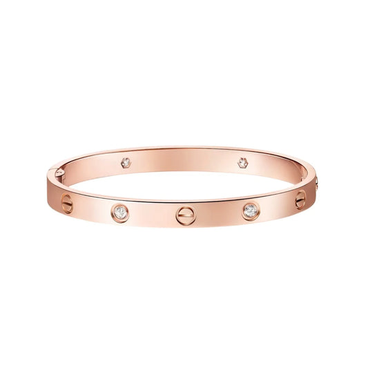 L'amour Amour Bracelet Small Model 4 Diamonds Rose Gold