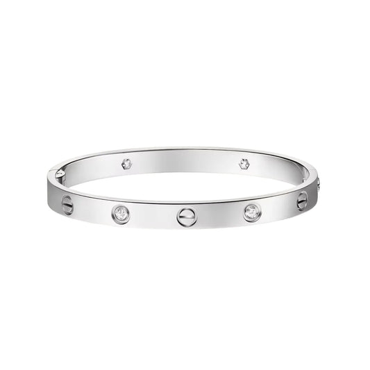 L'amour Amour Bracelet Small Model 4 Diamonds White Gold