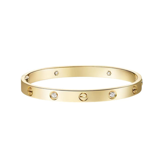 L'amour Amour Bracelet Small Model 4 Diamonds Gold