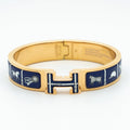 L'amour H Blue Ceramic Bracelet Rose Gold