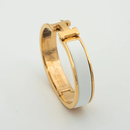 L'amour H White Bracelet Rose Gold