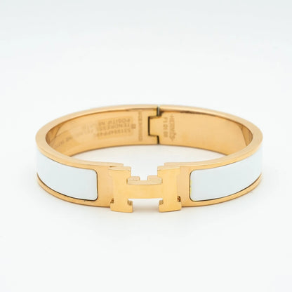 L'amour H White Bracelet Rose Gold