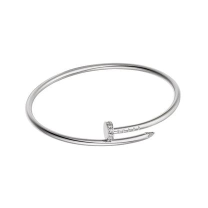L'amour Linéa Clou Bracelet Small Model Diamond White Gold